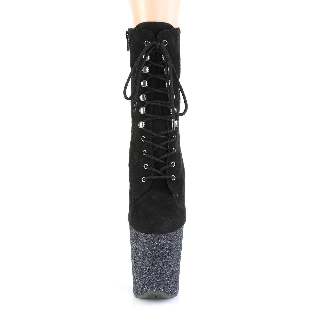 Seductive-A800 Exotic Boot | Black Faux Suede - Image 2