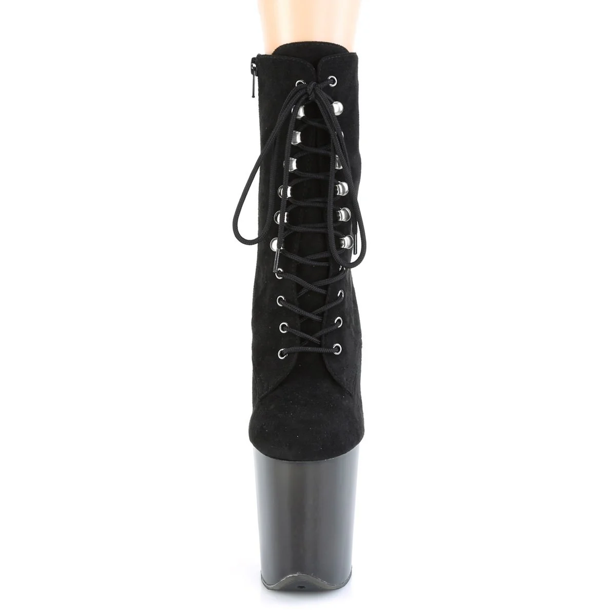 Seductive-A803 Exotic Boot | Black Faux Suede - Image 2