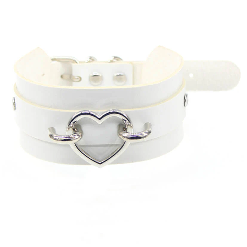Sexy silver peach heart necklace neck cover - Image 4