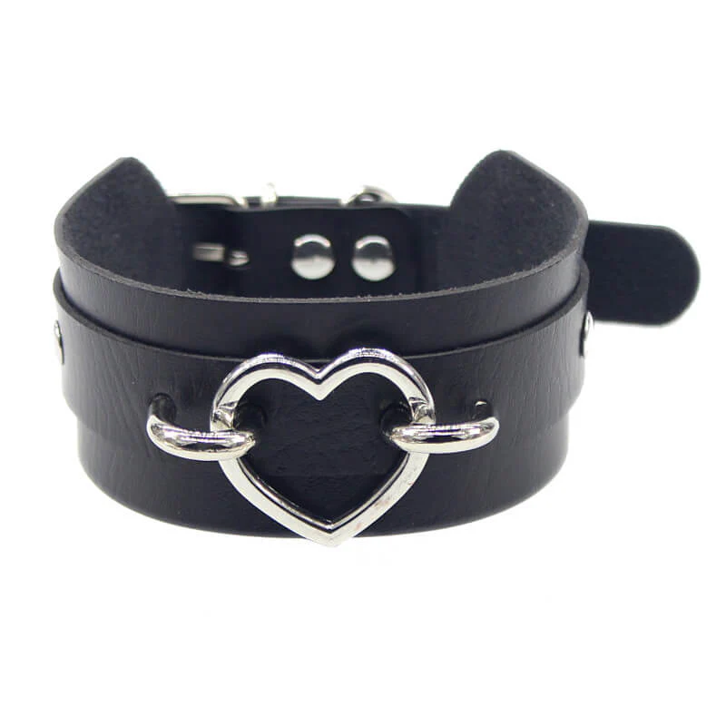 Sexy silver peach heart necklace neck cover - Image 5