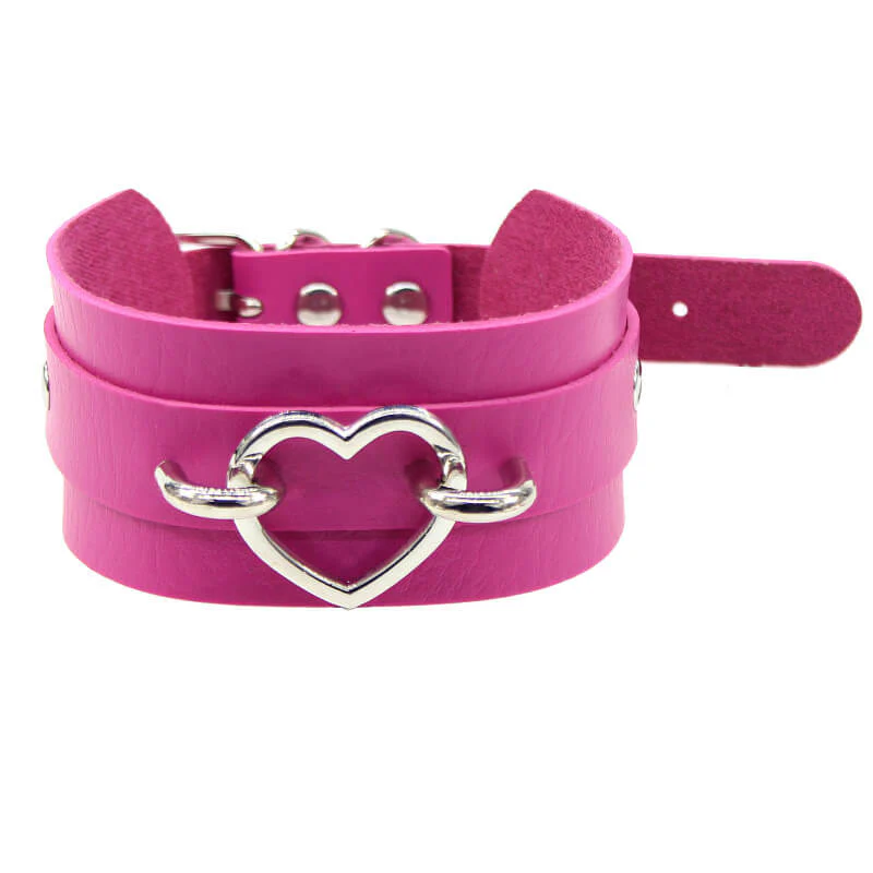 Sexy silver peach heart necklace neck cover - Image 6