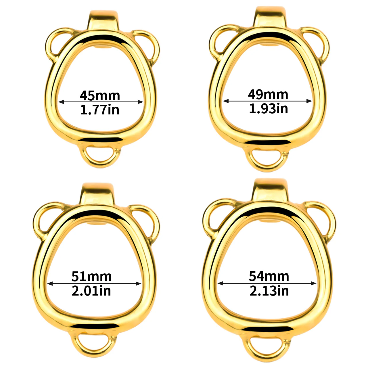 Shell Shaped Golden Chastity Cage - Image 9