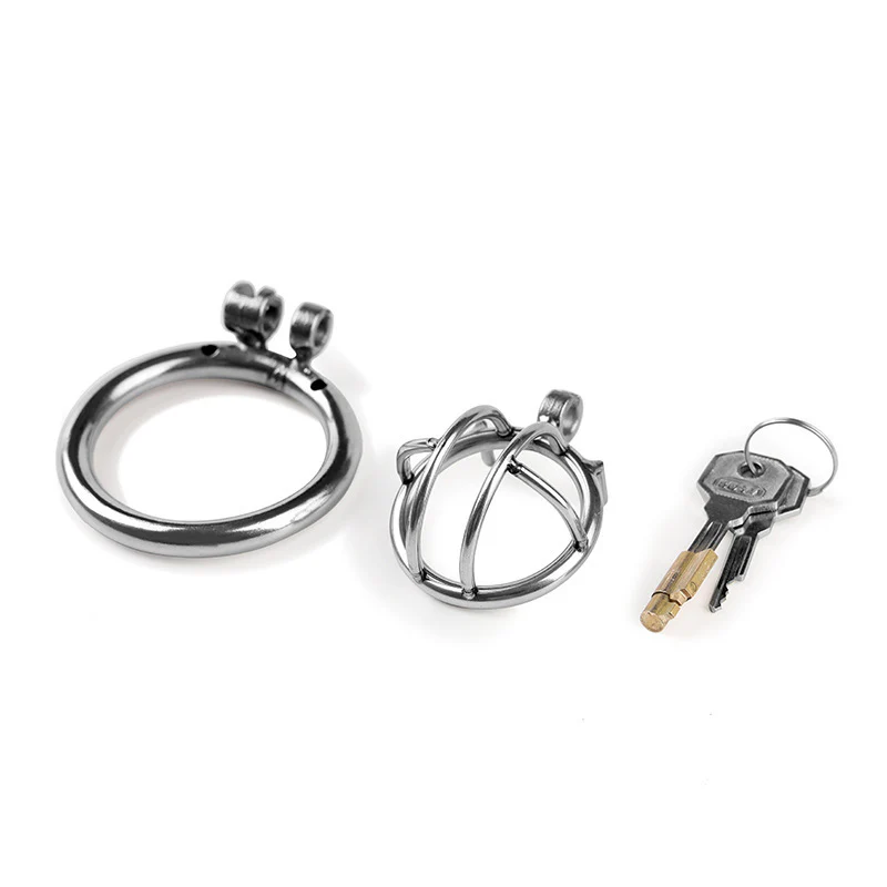 Short Bars Steel Chastity Cage 1 Inch Long - Image 3