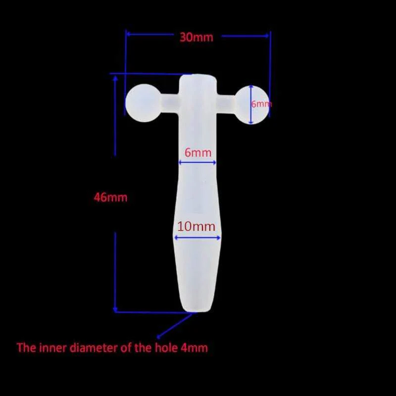 Short Hollow Silicone Penis Plug 1.81 Inches Long - Image 6