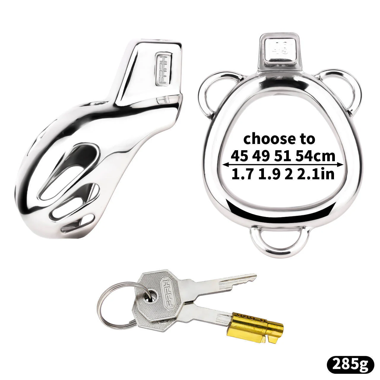 Short Smooth Stainless Steel Mamba Cage with Belt 2026 Edition - Image 3