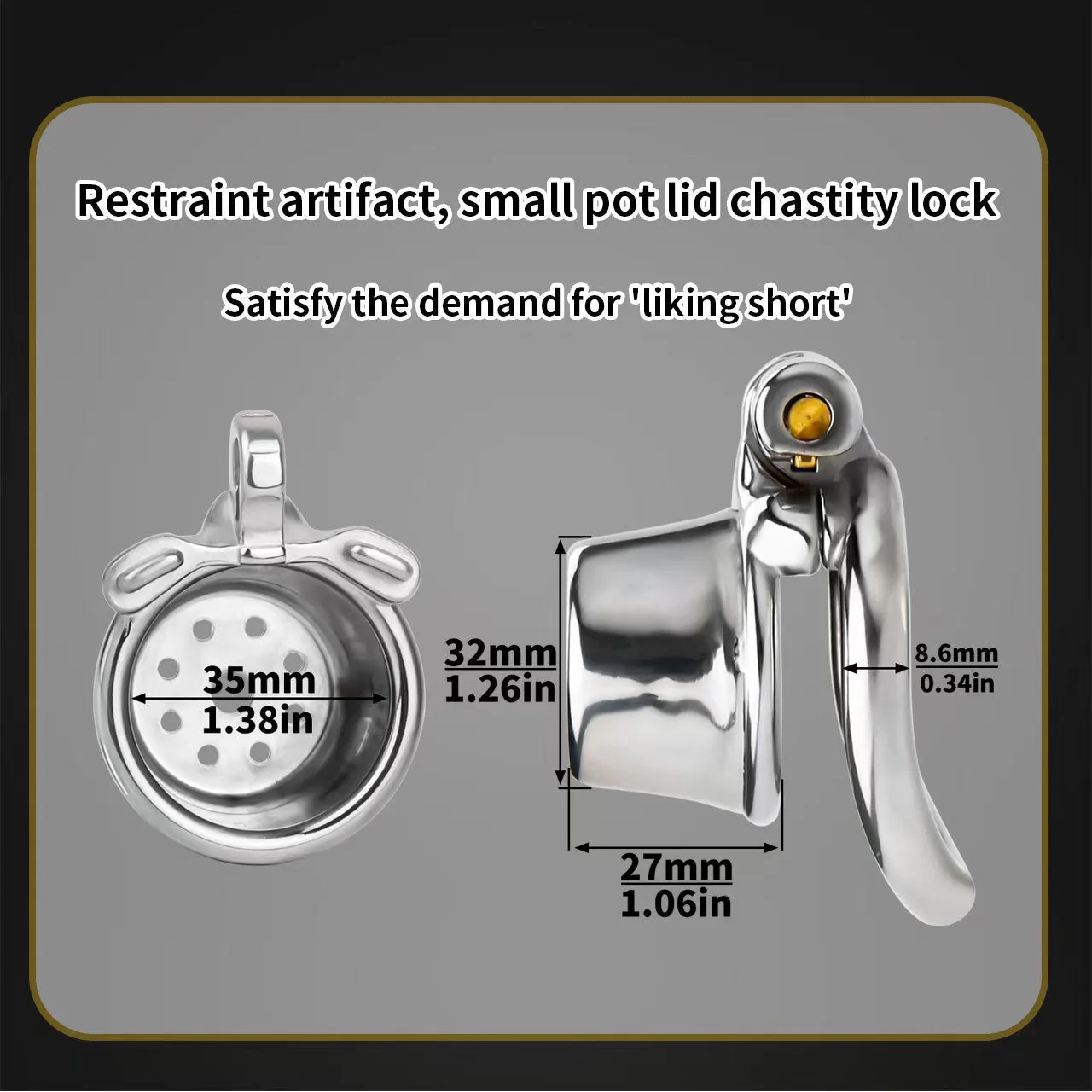 Shower Shaped Chastity Device Steel - Image 12