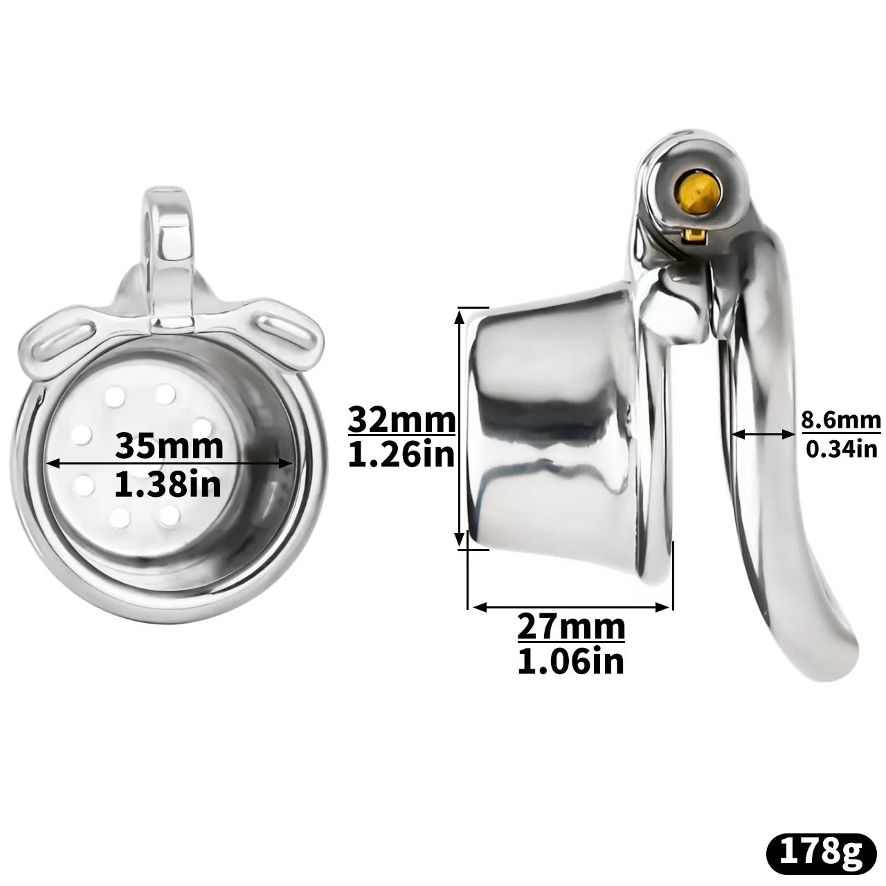 Shower Shaped Chastity Device Steel - Image 3