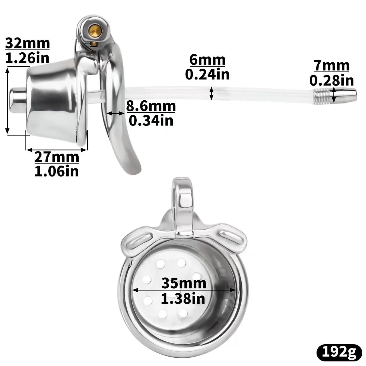 Shower Shaped Chastity Device Steel - Image 4