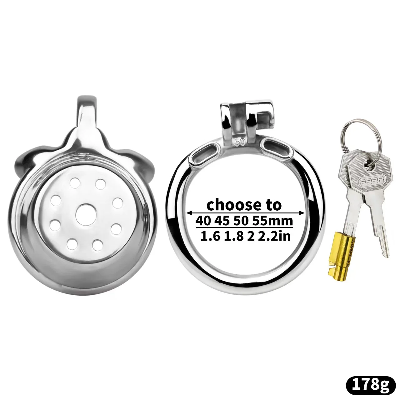 Shower Shaped Chastity Device Steel - Image 5