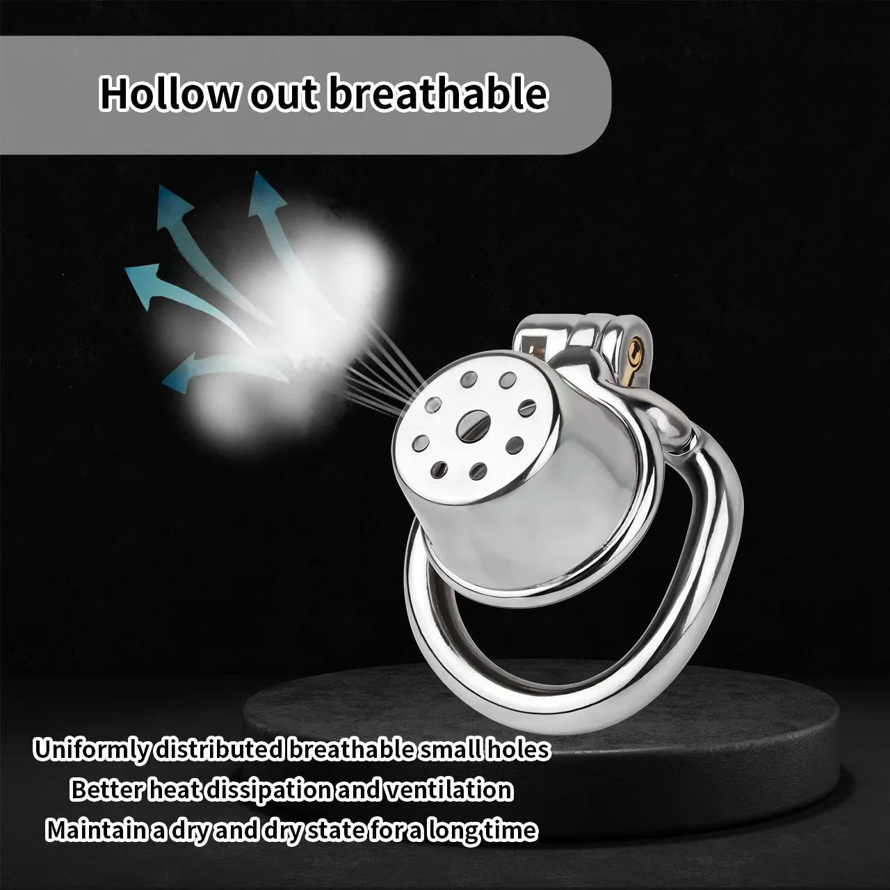 Shower Shaped Chastity Device Steel - Image 6