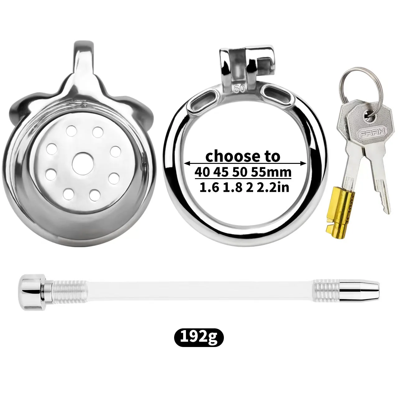 Shower Shaped Chastity Device Steel - Image 8
