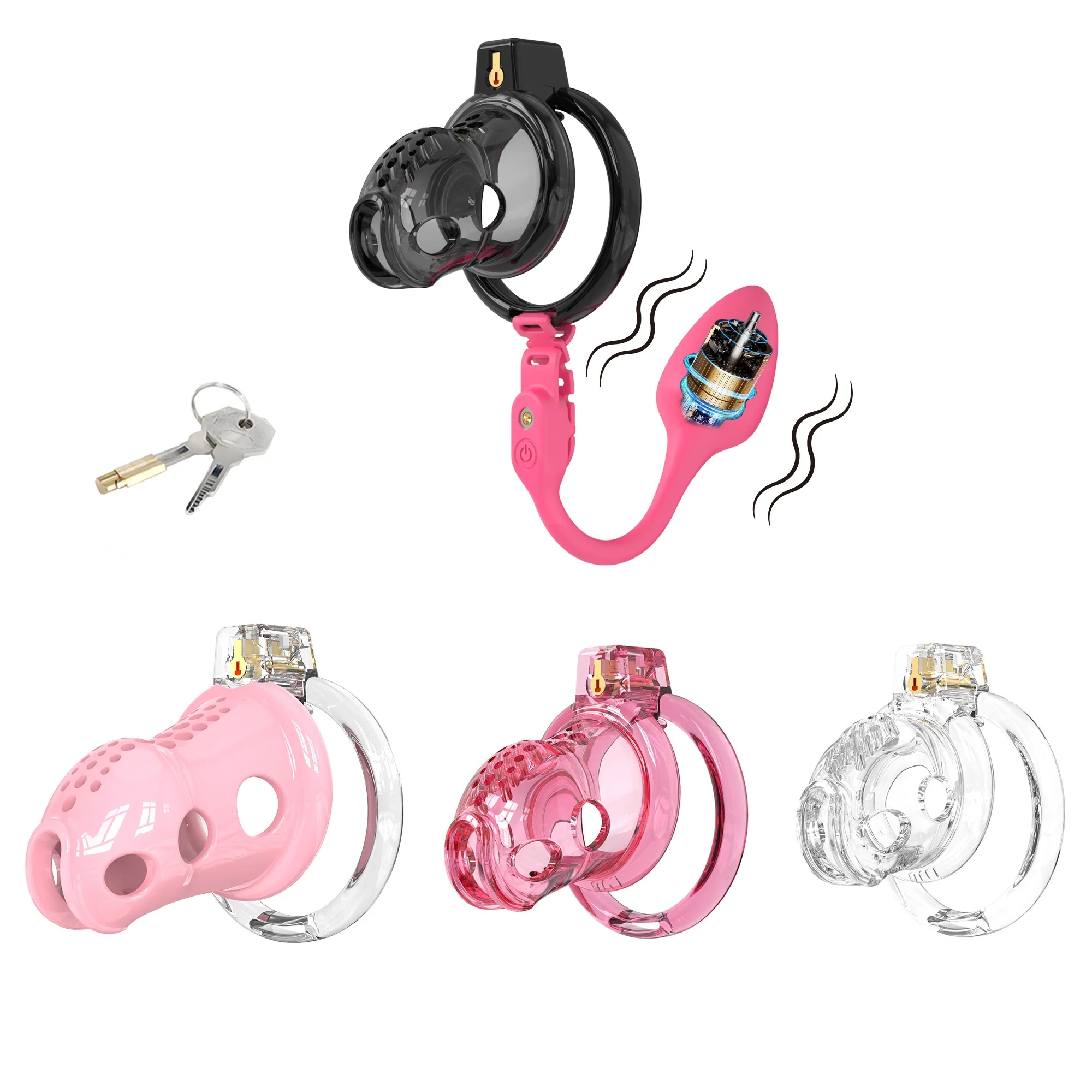 Silicone Chastity Cage with Remote Control Anal Plug - Image 10