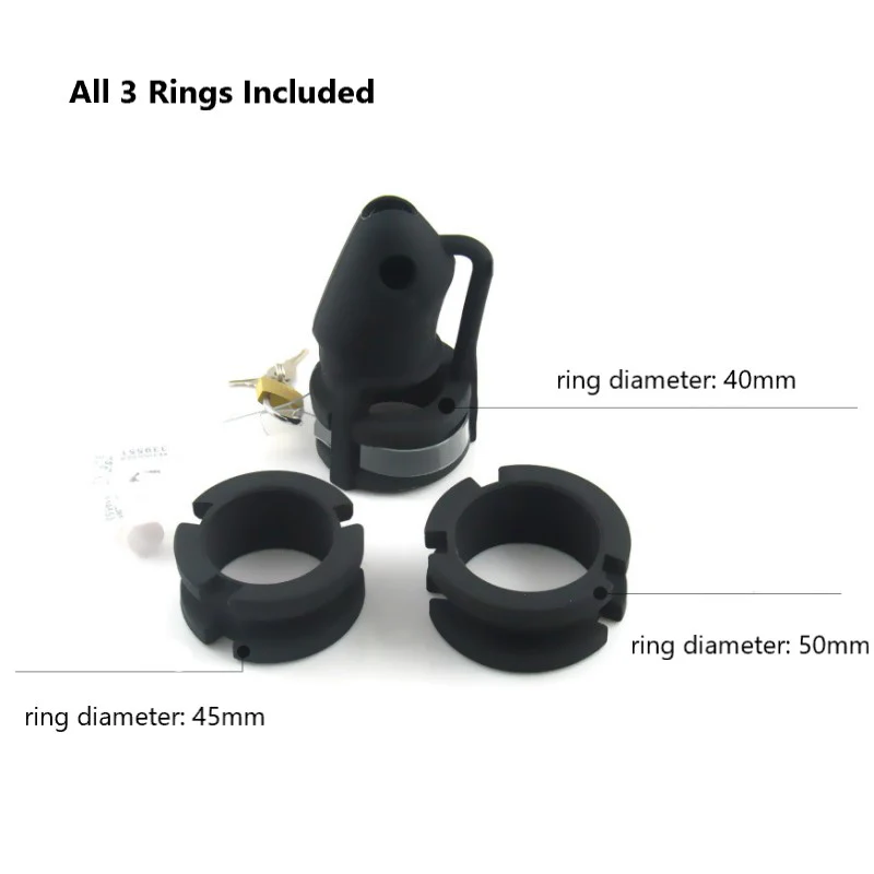 Silicone Penis Cage Soft Rubber Bound Chastity Device - Image 2