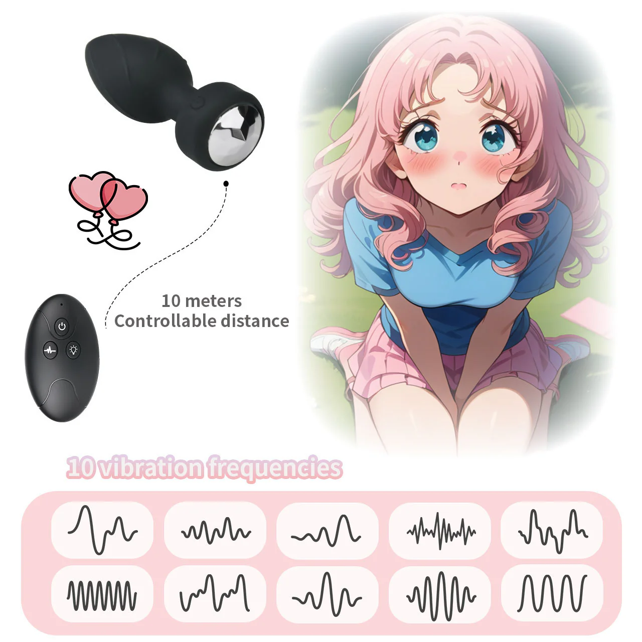 Silicone Remote-control Vibrating Anal Plug - Image 2
