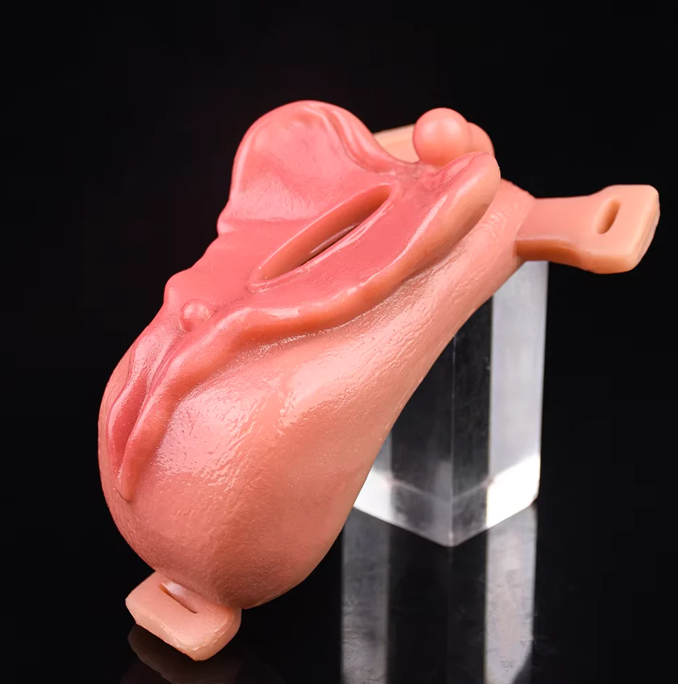 Silicone Sissy Chastity Toy with Belt - Image 9