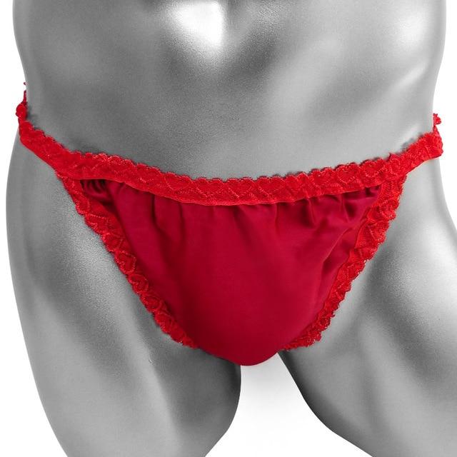 Sissy Pouch Panties Ruffles Lace Briefs Underwear - Image 5