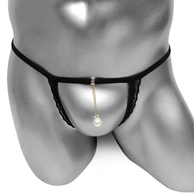 Lace Mens Enlargement Cockring Thong - Image 6