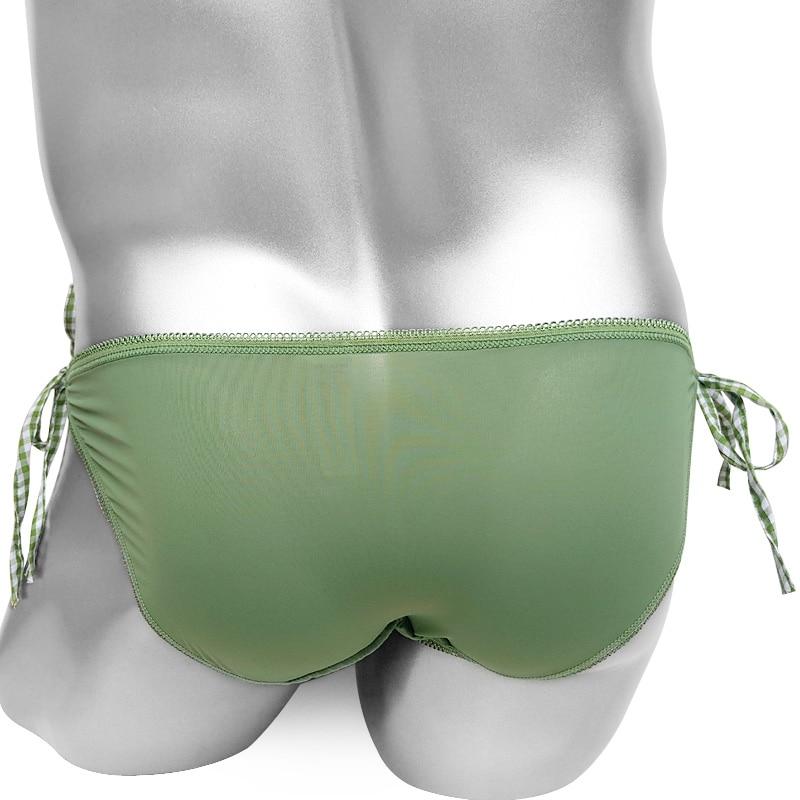 Plaid Bowknots Sissy Panties - Image 3