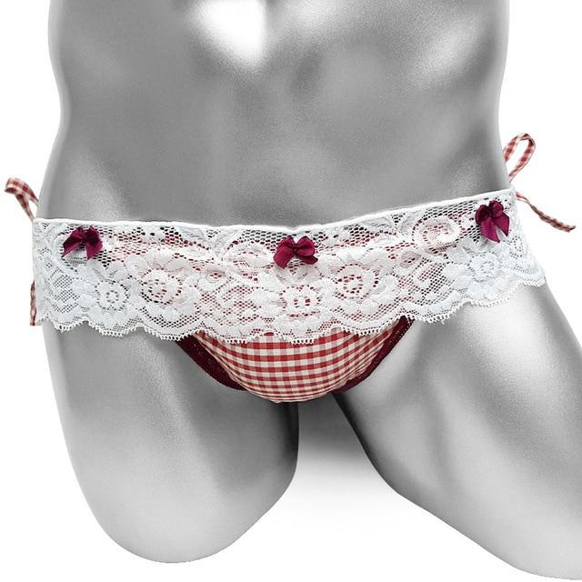 Plaid Bowknots Sissy Panties - Image 4