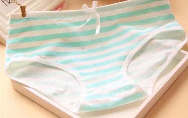 Sissy Striped Panties w/ Bow - Image 6