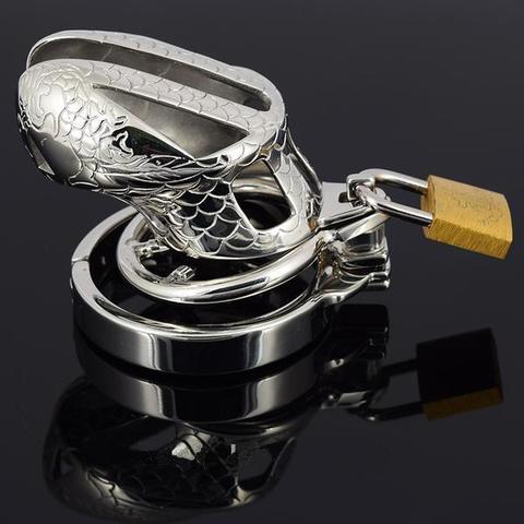 Metal Chastity Cage Snakeskin - Image 2