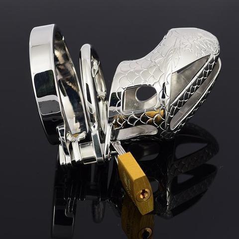 Metal Chastity Cage Snakeskin - Image 4