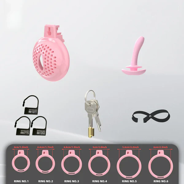 Soft Flat Chastity Cage with 6 Rings - Image 3