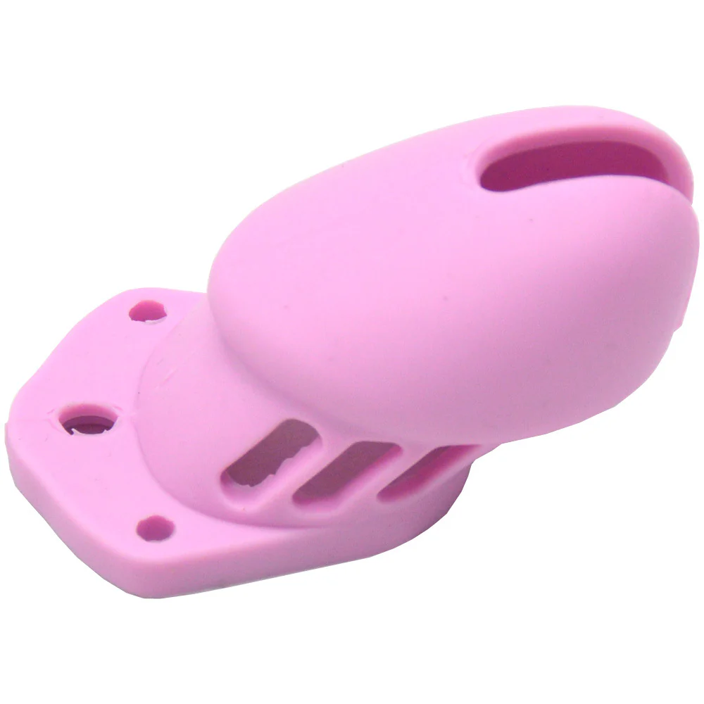 Silicone Chastity Cage Pink & Short - Image 5