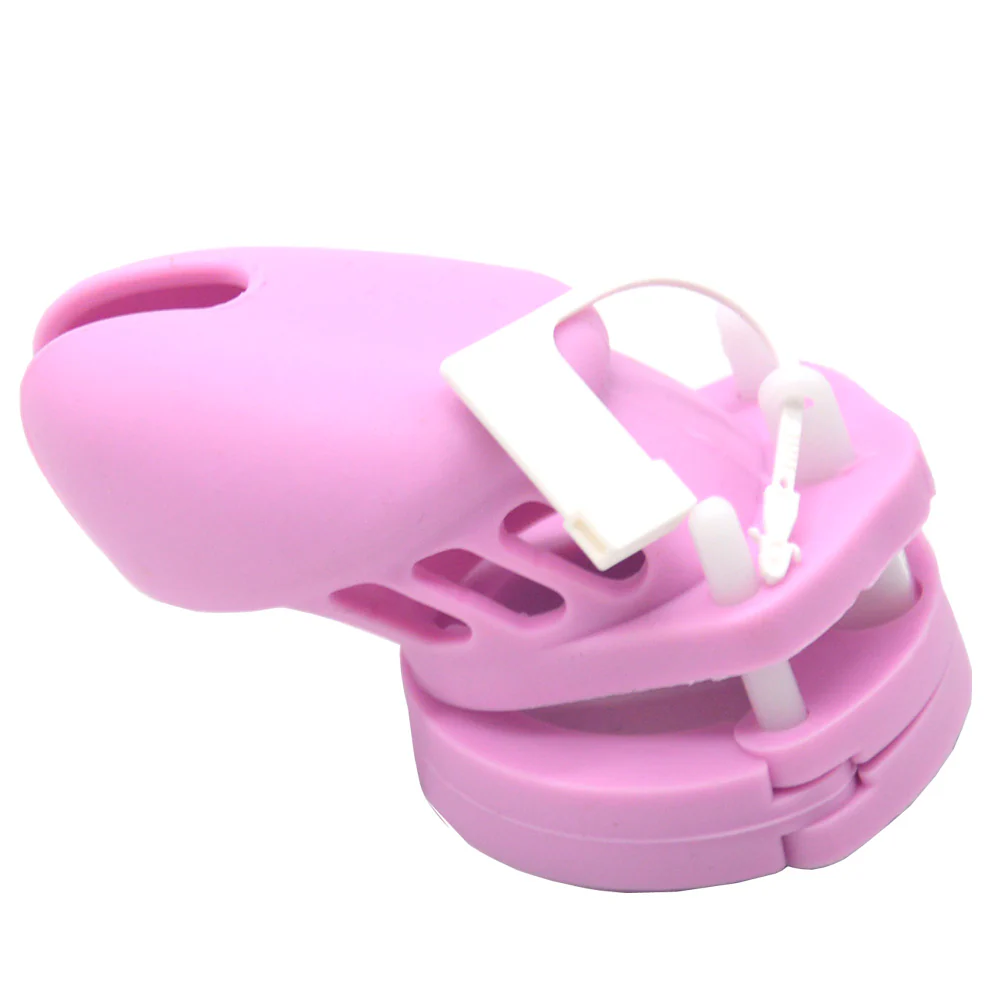 Silicone Chastity Cage Pink & Short - Image 7
