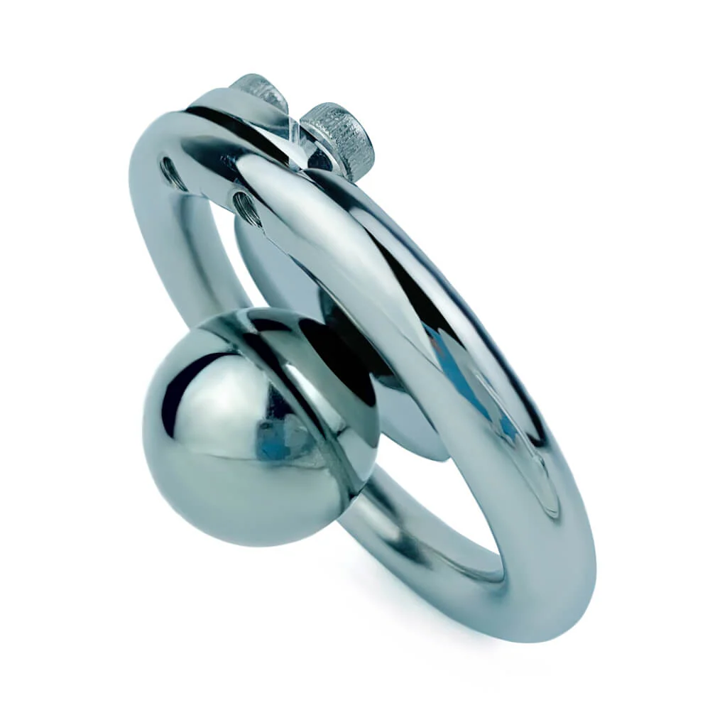 Solid Steel Ball Negative Chastity Device With Belt - Image 4