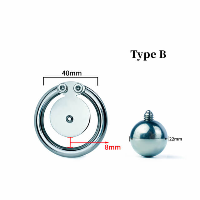 Solid Steel Ball Negative Chastity Device With Belt - Image 5