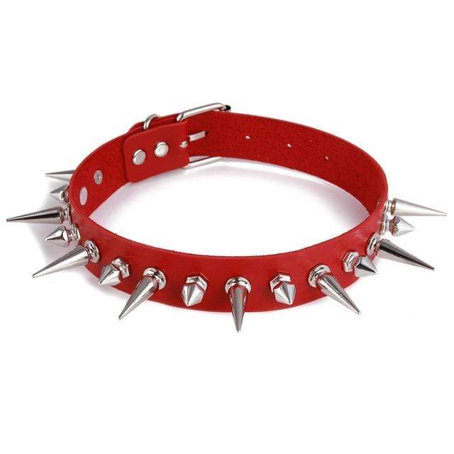 Spiked Vegan Leather Submissive Collar - Image 3