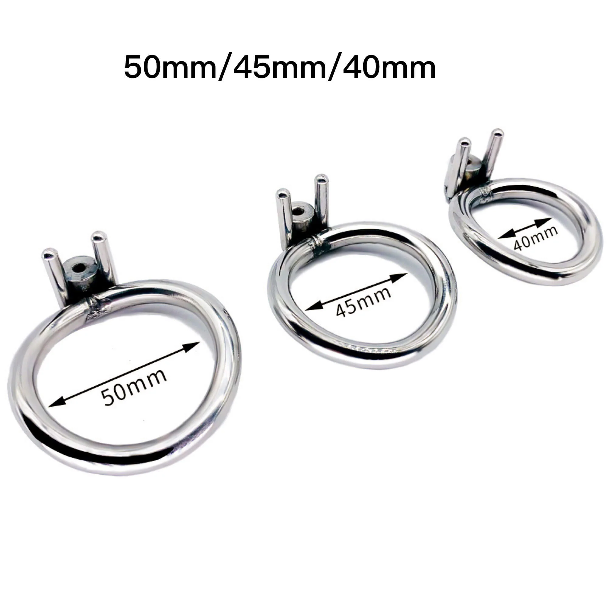 Stainless Steel Chastity Lock Smooth Concealed - Image 10