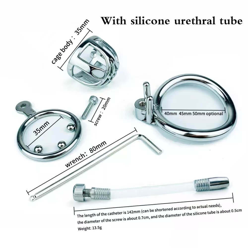 Stainless Steel Chastity Lock Smooth Concealed - Image 4
