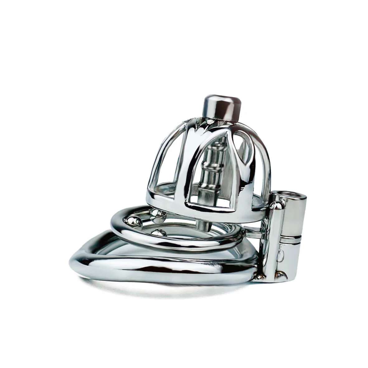 Stainless Steel Chastity Lock Smooth Concealed - Image 6