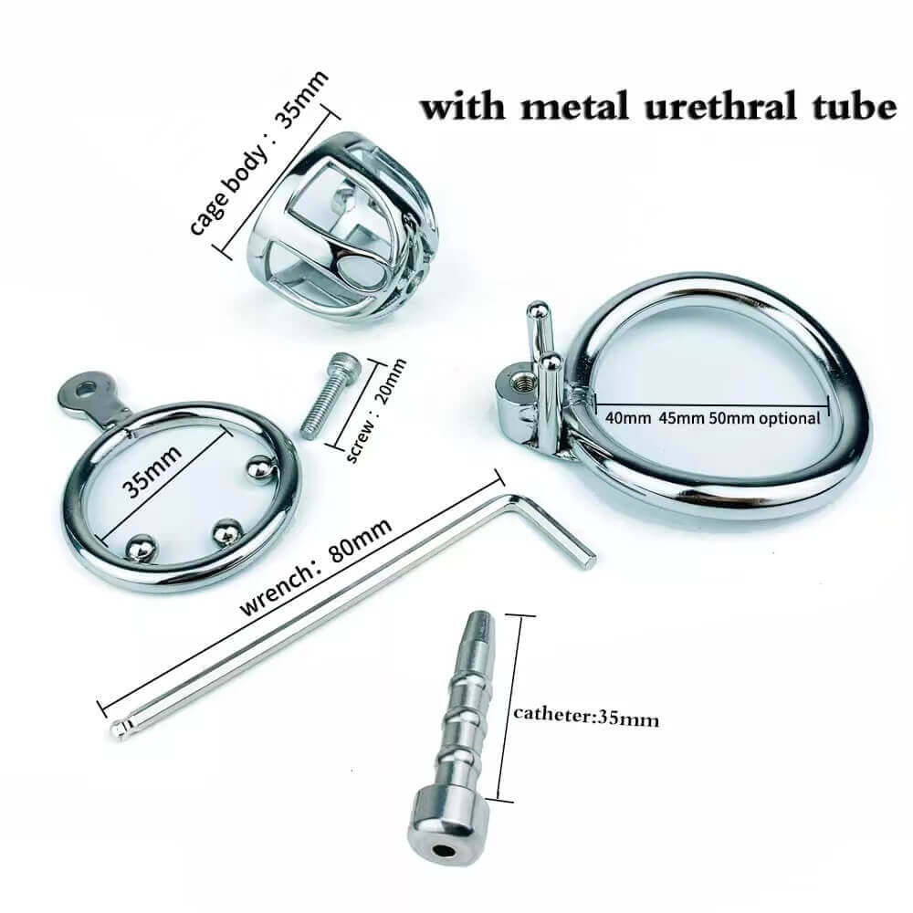 Stainless Steel Chastity Lock Smooth Concealed - Image 9