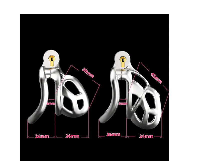 Stainless Steel Mamba Chastity Cage - Image 9
