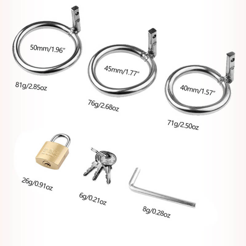Stainless Steel Rivet Chastity Cage - Image 6