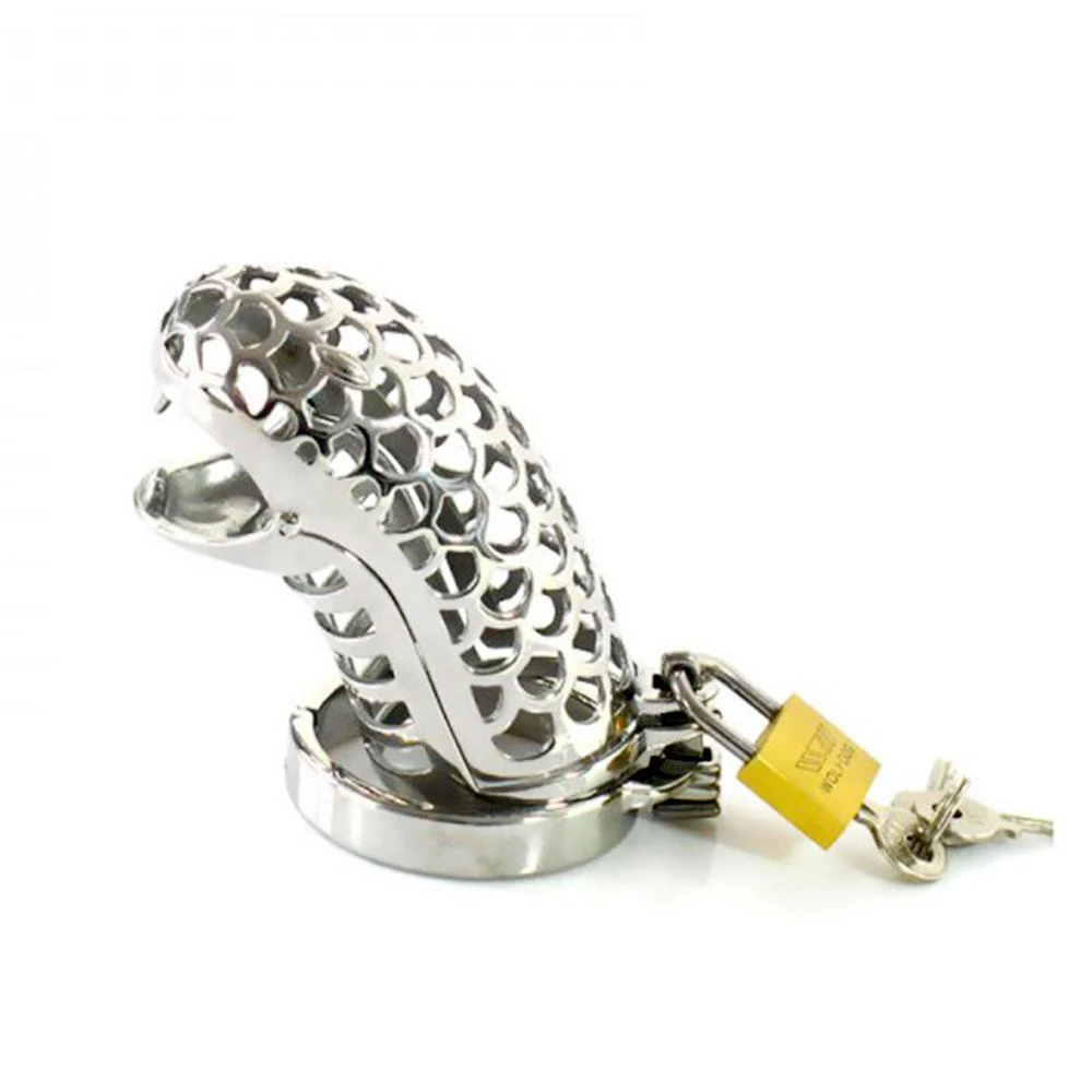 The Timid Basilisk Metal Chastity Device 3.35 inches long - Image 3