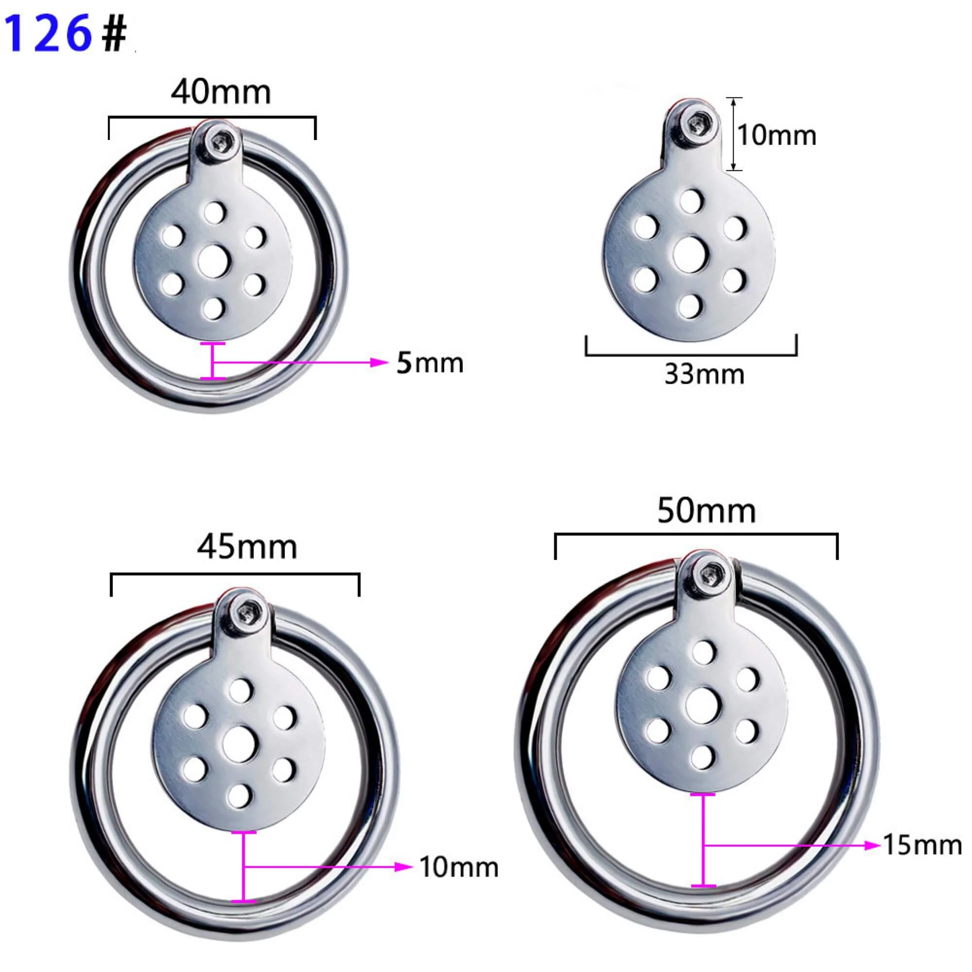 Stainless Steel Ultra Flat Chastity Device With Belt - Image 8