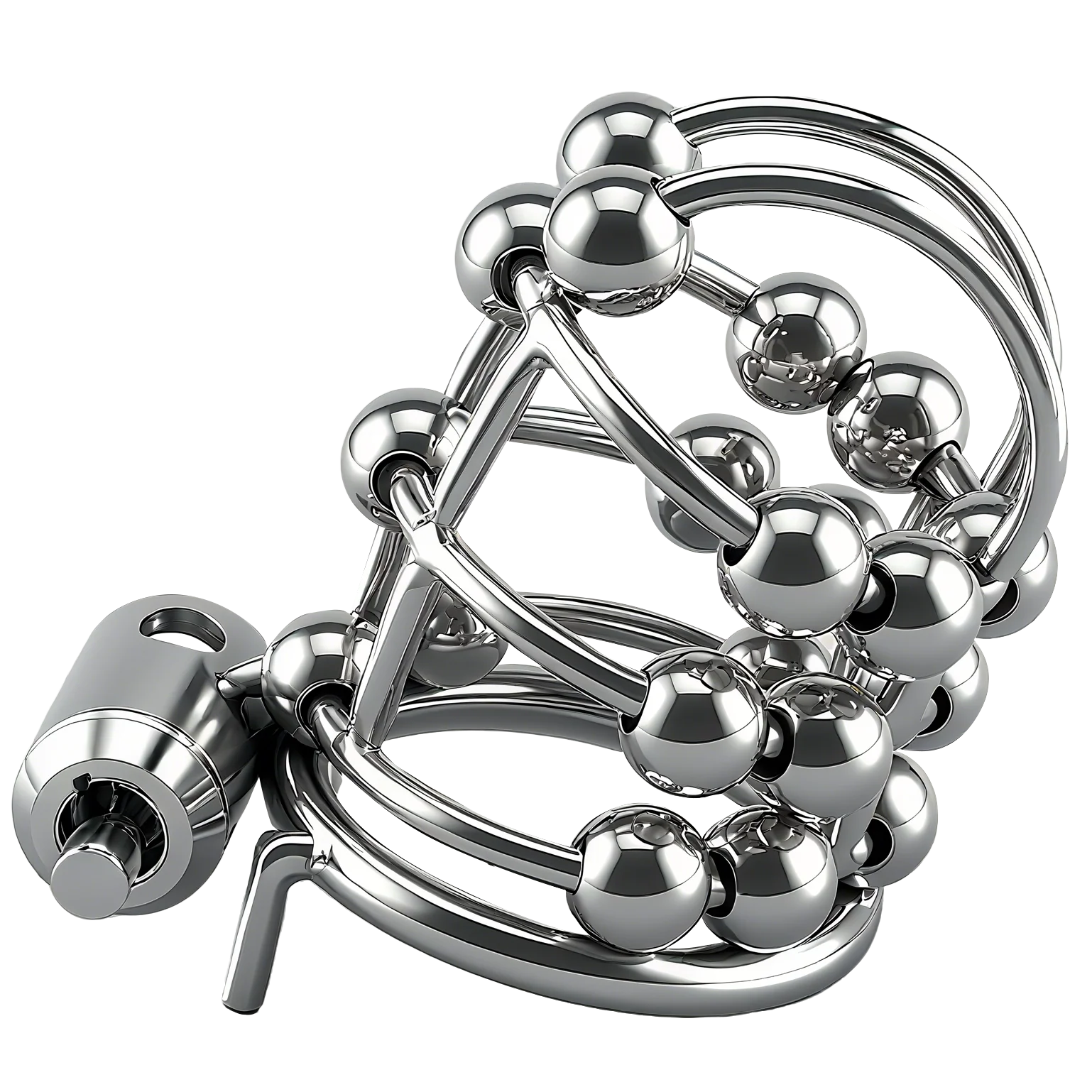 Steel Bead PA Chastity Cage - Image 4