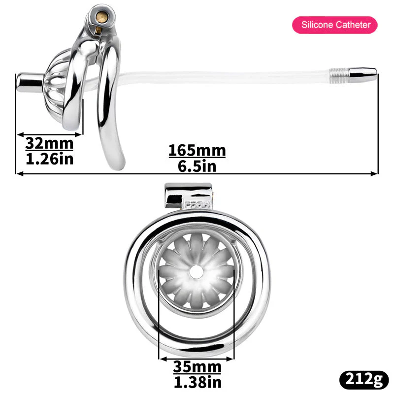 Steel Chastity Cage with Urethral Removable - Image 5