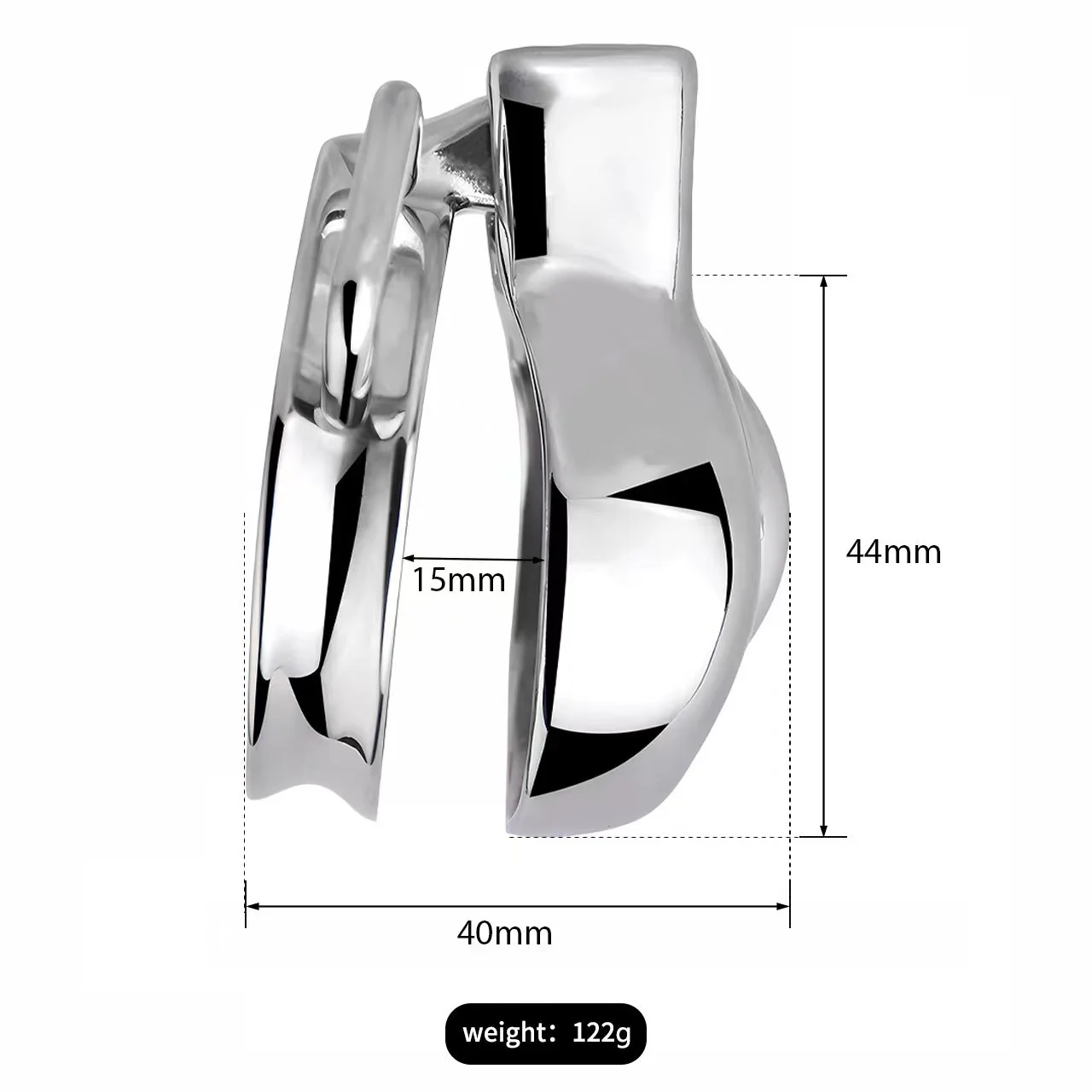 Pussy Chastity - Steel Clitty Chastity Cage with Belt - Image 9