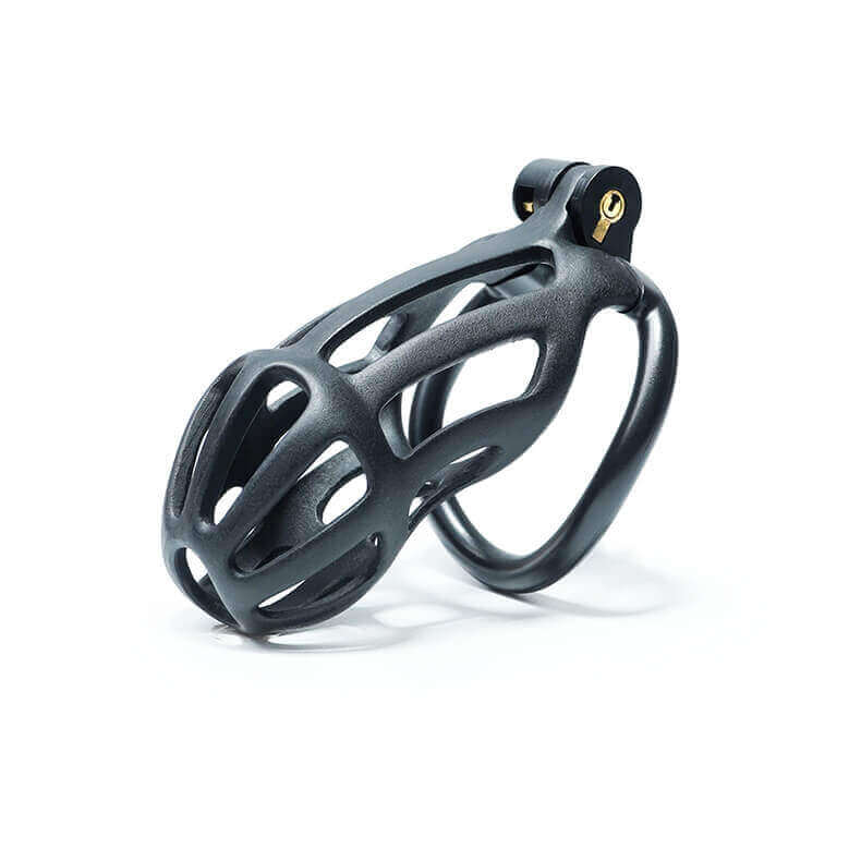 Stripe Mamba Chastity Cage with 4 Arc Rings - Image 2