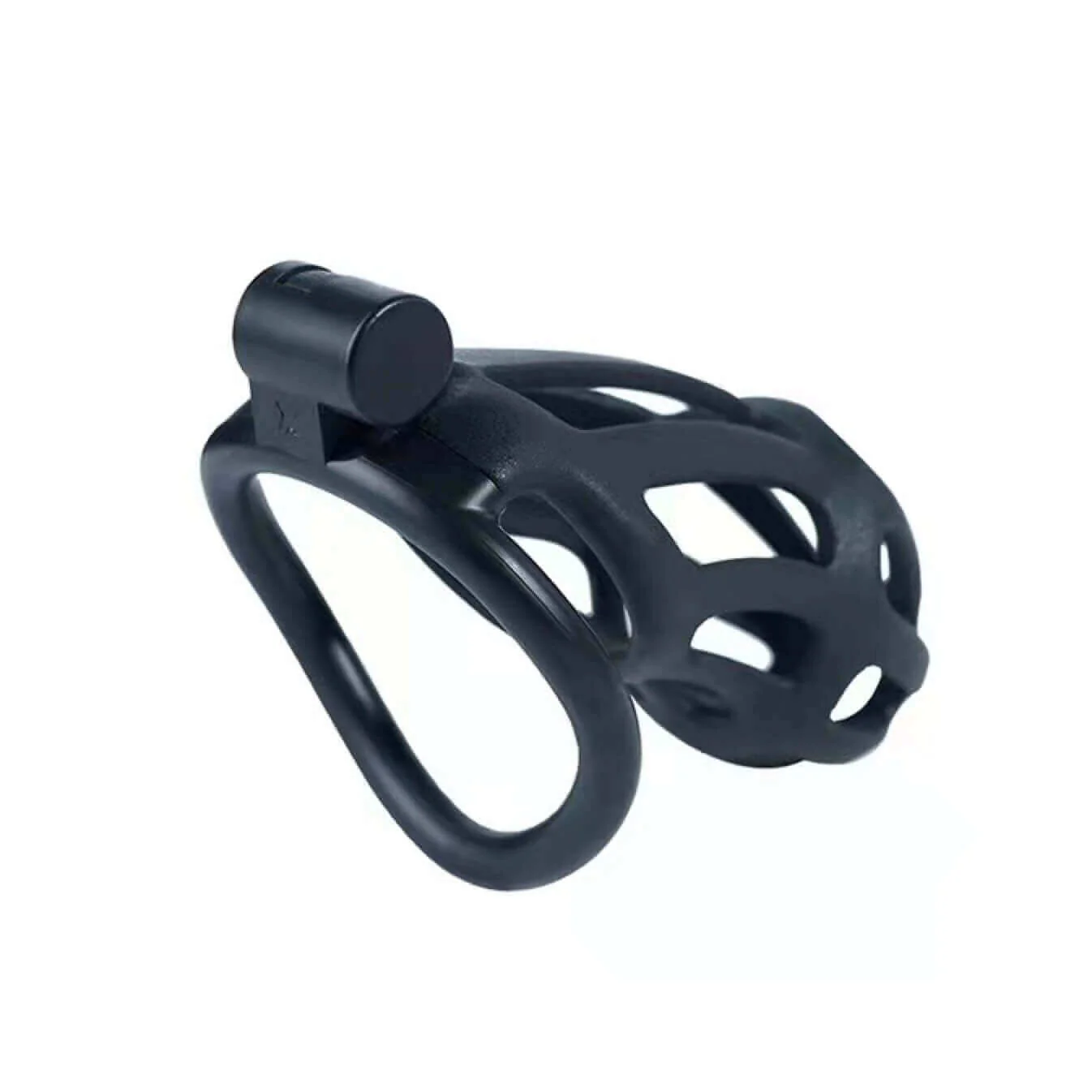Stripe Mamba Chastity Cage with 4 Arc Rings - Image 3