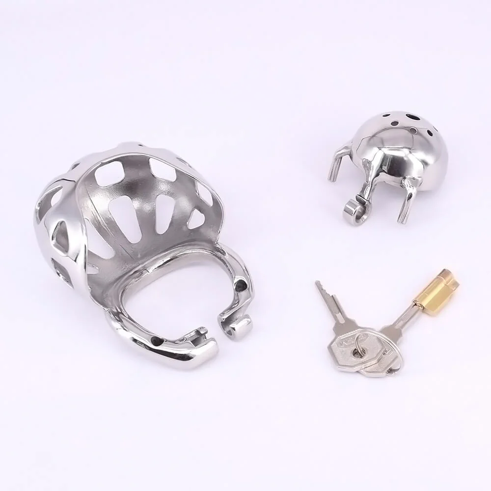 Super Small Chastity Device with Scrotum Testicle Pouch - Image 5