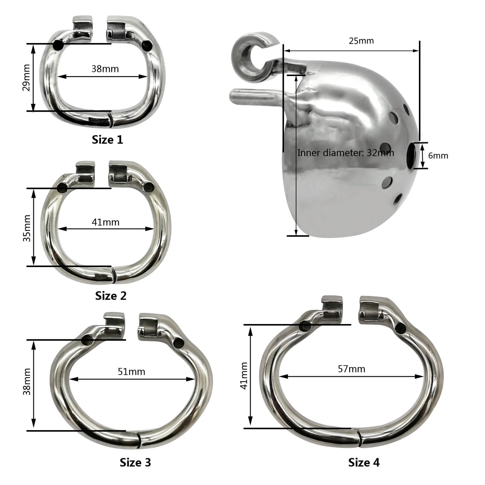The Bell Stainless Steel Chastity Device - Image 2