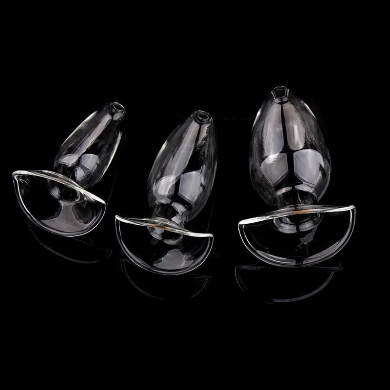 Transparent Glass Anal Plug Hollow Butt Plug for Woman Vaginal Speculum Douche Enema Anal Sex Toys for Women Men Glass Buttplug - Image 11