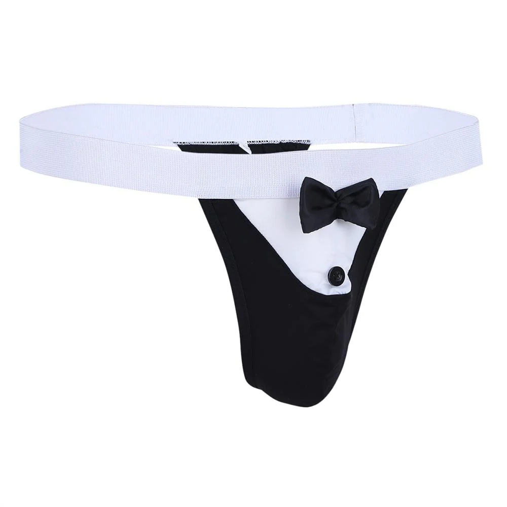 Tuxedo with Bowknot Elastic Waistband Panties - Image 2