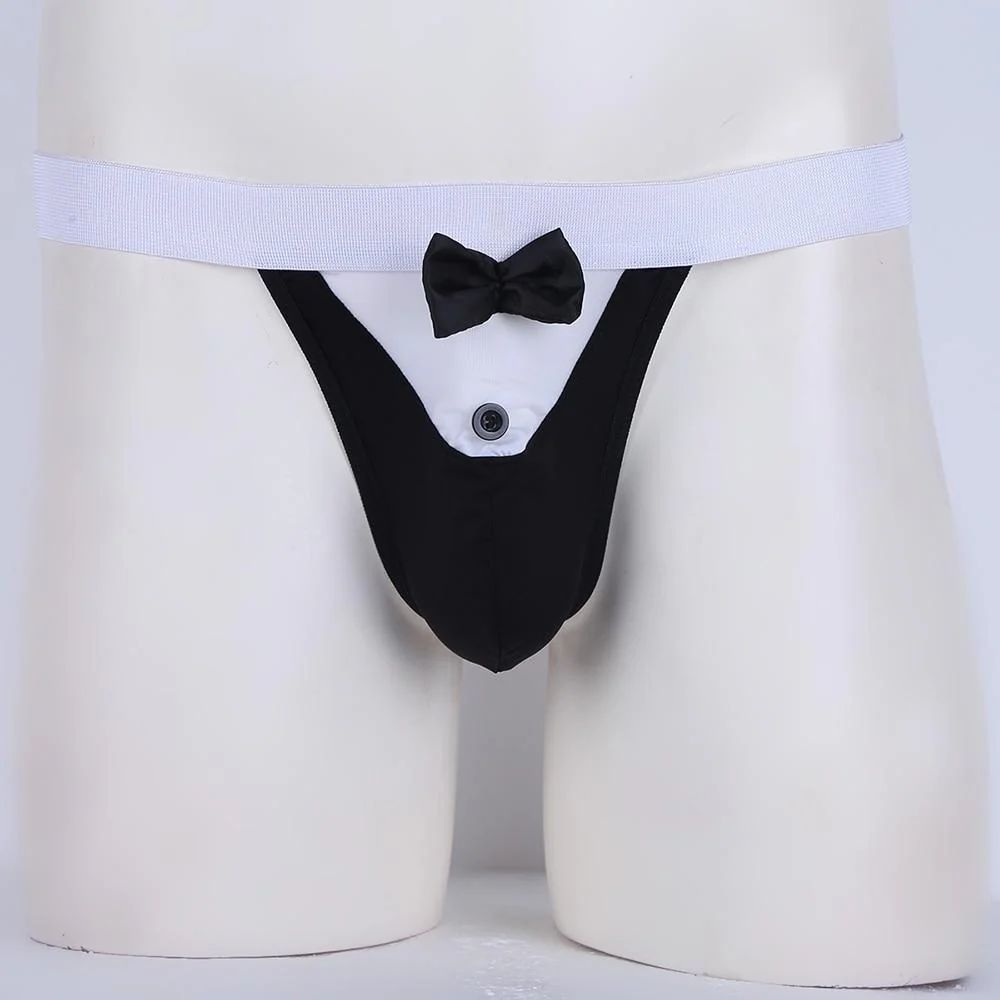 Tuxedo with Bowknot Elastic Waistband Panties - Image 4